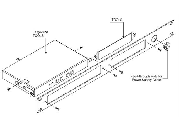 Kramer Rack-Kit 2xTool 19" Sort 1U 1xWideTool 1xTool 